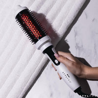 StylPro STYLPRO Thermal Brush with Red & Near Infrared LEDs – 58 NIR + 84 Red LEDs, Ceramic Barrel, Adjustable Heat, Lightweight Blowout & Curling Brush for All Hair Types