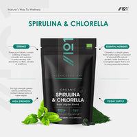 ALPHA01 Organic Spirulina & Chlorella 2000mg - 300 Tablets - Broken Cell Wall - Cold Pressed Pure Supplement with No Additives (75 Day Supply) by Alpha01
