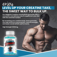 ONYX INGREDIENTS 101 Creatine Monohydrate Gummies 5000mg - Workout Gym Supplement - 60 Creatine Gummies