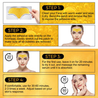 Collagen Forehead Wrinkle Patches, 12PCS 24K Gold Forehead Patches for Wrinkles, Anti Wrinkle Patches Anti-Aging Moisturising & Wrinkle Reduction, Collagen Regeneration and Skin Tightening