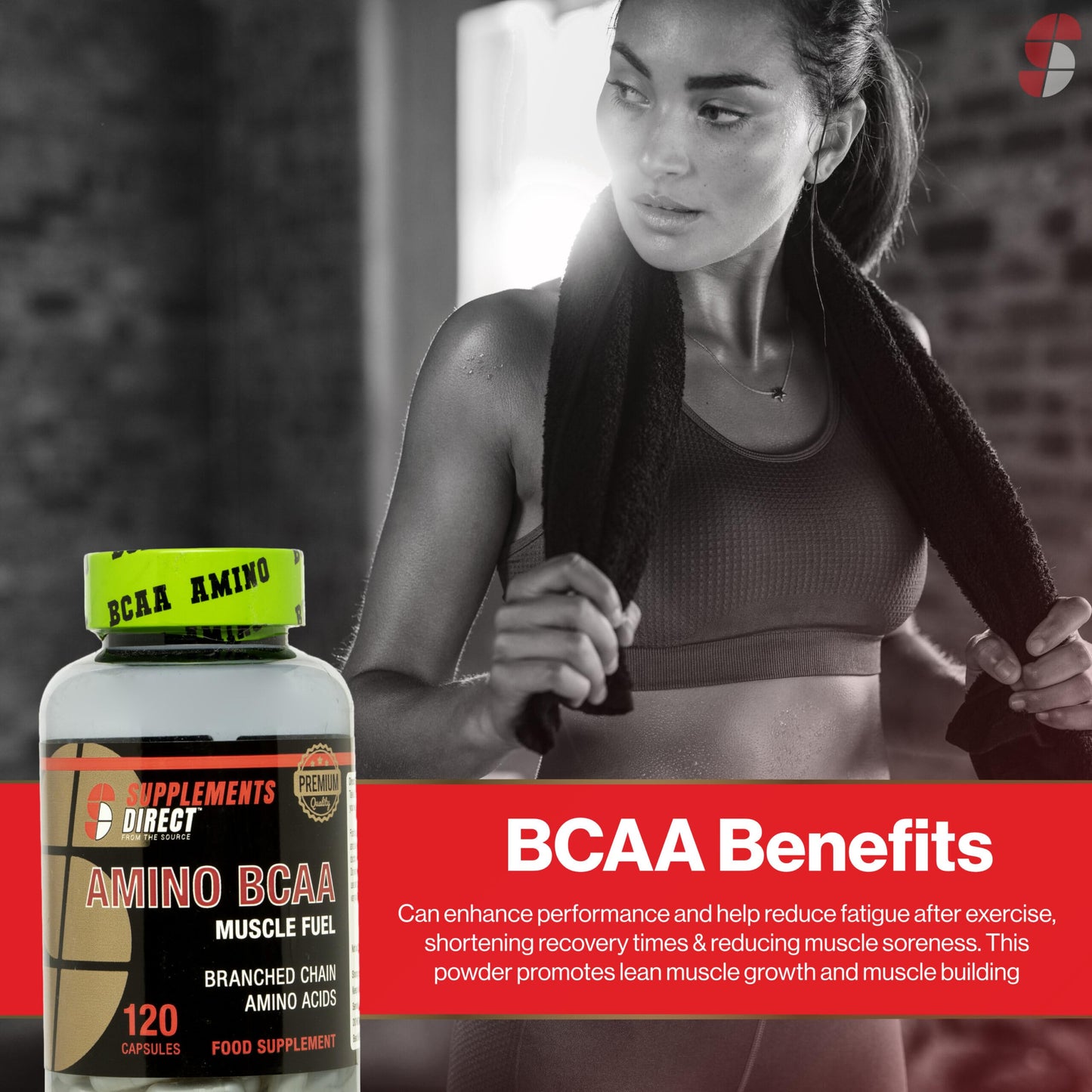 Supplements Direct - Amino BCAA Capsules - 1000mg - 120 Capsules - Amino Energy - BCAA Tablet - Boosts Muscle Growth, Recovery & Repair - Muscle Fuel - Workout Supplements - BCAA Amino Acids