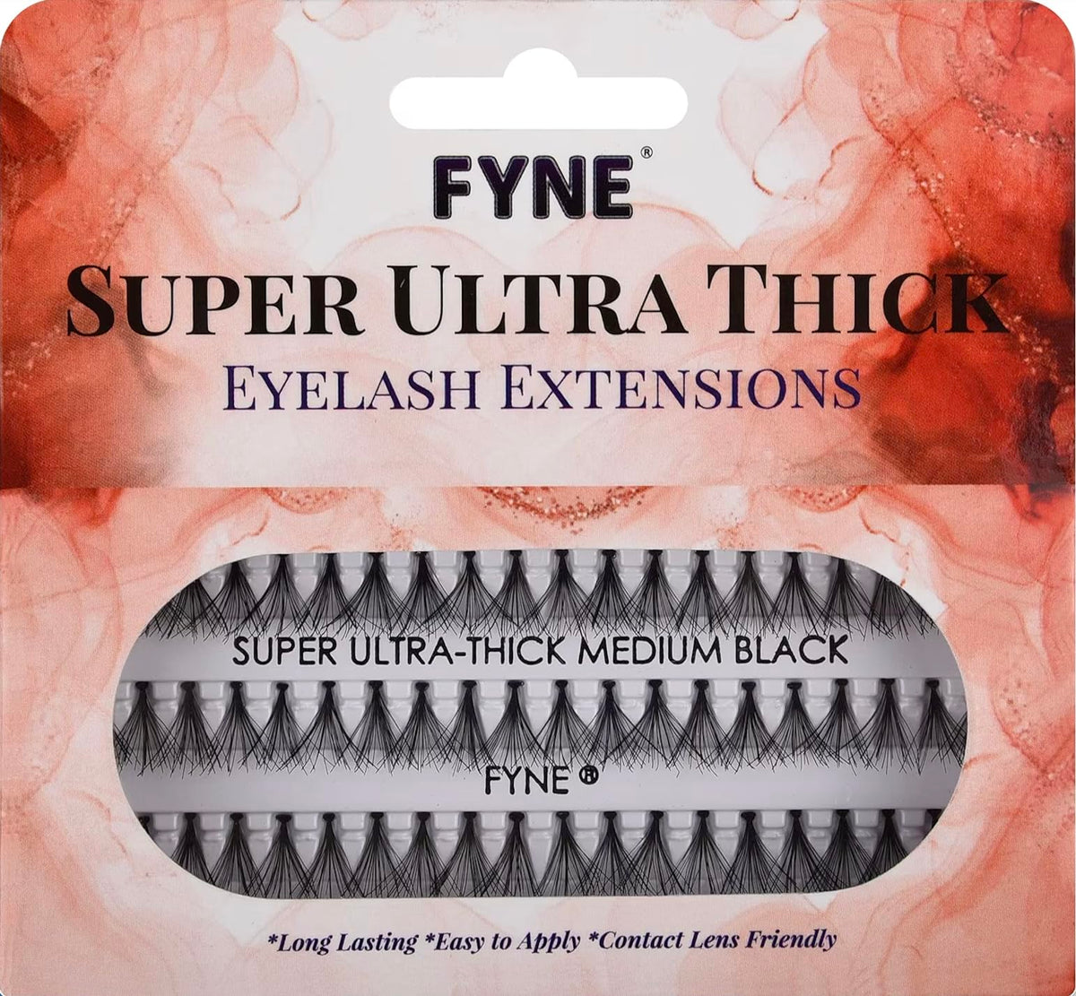 FYNE Super Ultra Thick Individual Eyelashes - 240 Eyelash Clusters - 8mm / 10mm / 12 mm Ultra Thick Natural Lashes - Volume Cluster Lashes - Durable False Eyelash Extensions - 4 Packs of Lashes