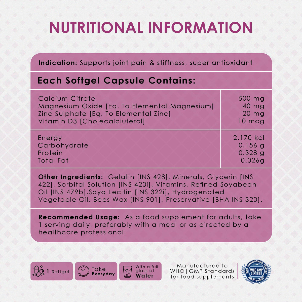 AMBROSIAL Ambrosial Calcium Magnesium Zinc + D3 – 4-in-1 Mineral Complex with Calcium Citrate – High Strength Daily Formula – 120 Softgel Capsules – Non-GMO, Gluten-Free, GMP Certified