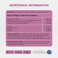 AMBROSIAL Ambrosial Calcium Magnesium Zinc + D3 – 4-in-1 Mineral Complex with Calcium Citrate – High Strength Daily Formula – 120 Softgel Capsules – Non-GMO, Gluten-Free, GMP Certified