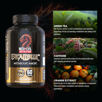Medi-Evil Nutrition Excalibur Thermogenic Weight Management and Pre Workout Supplement 60 Large High Dose Capsules