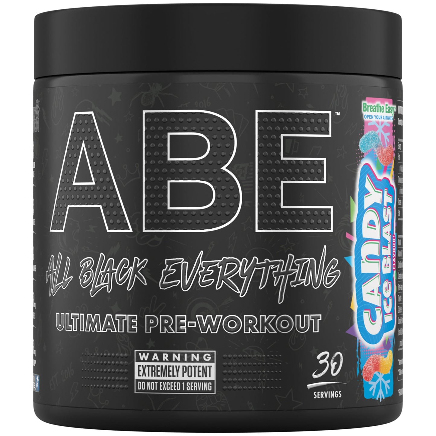 Applied Nutrition Bundle ABE Pre Workout 375g + 700ml Protein Shaker | All Black Everything Pre Workout Powder, Energy & Physical Performance with Creatine, Beta Alanine (Candy Ice Blast)