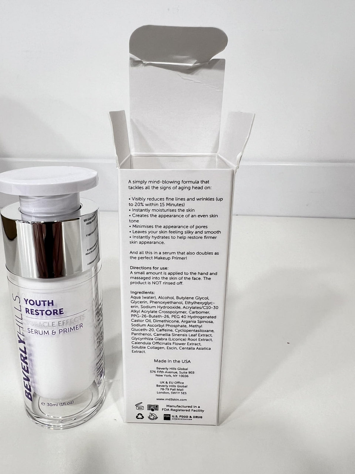 BEVERLY HILLS Beverly Hills Primer for Face Makeup - Pore Minimizer & Uneven Skin Tone Reducer | Makeup Primer with Anti Aging Ingredients that Hydrates & Moisturizes skin, 1 Fl. oz (120 days supply)