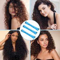 Qianeffort Perm Rods,60Pcs Small Size Perm Curlers,Blue Perming Rods Perm Kit Home Perm Rollers for Women,Perm Rods for Short Hair for Women Men Hairdressing Styling