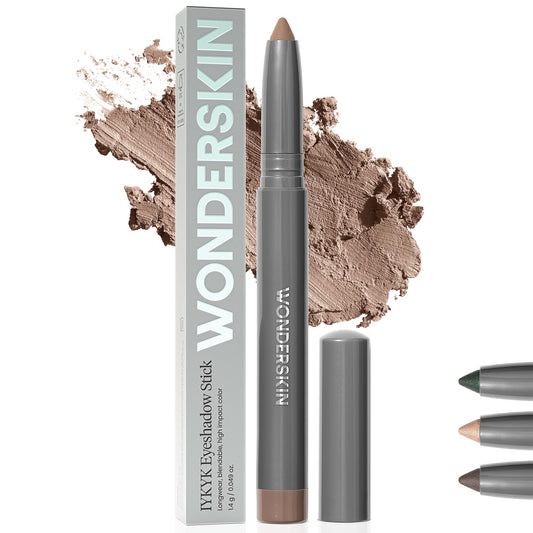 Wonderskin IYKYK Eyeshadow Stick - Longwear Eye Shadow Sticks, Budge-Proof and Waterproof Matte Eyeshadow Stick with Built-in Sharpener (Mink)