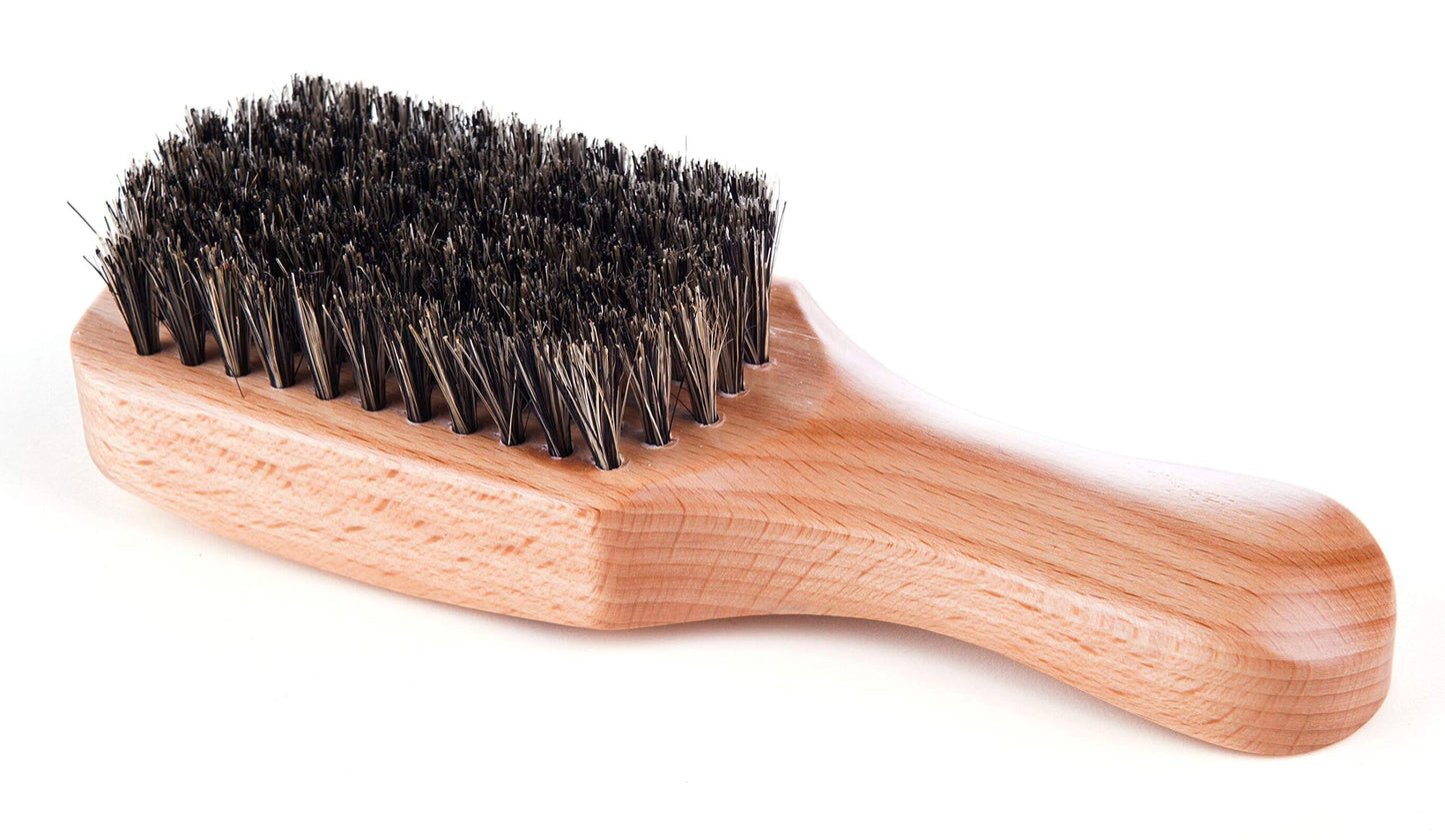 Kobe Professional Men's Light Wood Club Brush - Men’s Boar Bristle Hair Brush/Beard Brush - Wooden Bristle Brush for Men & Women