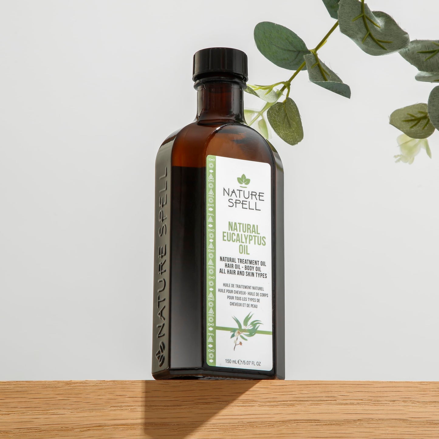 Nature Spell Eucalyptus Oil for Hair & Body, Pre-Diluted Oil to Smooth Strands & Refresh Skin Texture, For All Hair & Skin Types, Vegan, 150ml