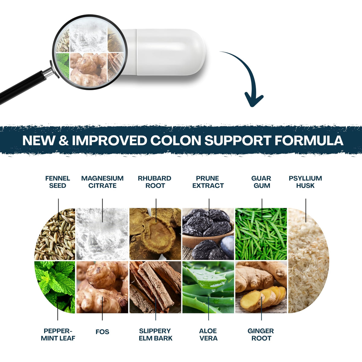 Hybrid Health Colon Cleanse 10 Day Detox Supplement for Men & Women - 30 Vegan Gut Cleanse Capsules, New & Improved Formula