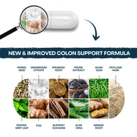 Hybrid Health Colon Cleanse 10 Day Detox Supplement for Men & Women - 30 Vegan Gut Cleanse Capsules, New & Improved Formula