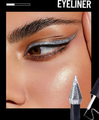 Generic 5PCS Glitter Liquid Eyeshadow & Eyeliner Set – Shimmer Metallic Makeup with Gold, Silver, Diamond Shine – Long-Lasting, Quick-Dry, Waterproof Eye Makeup