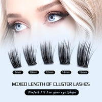 PURELEOR Lash Clusters 60 PCS Cluster Lashes Individual Lashes Extensions 10-16mm DIY Eyeashes Extensions Volume Wispy Soft False Eyeashes