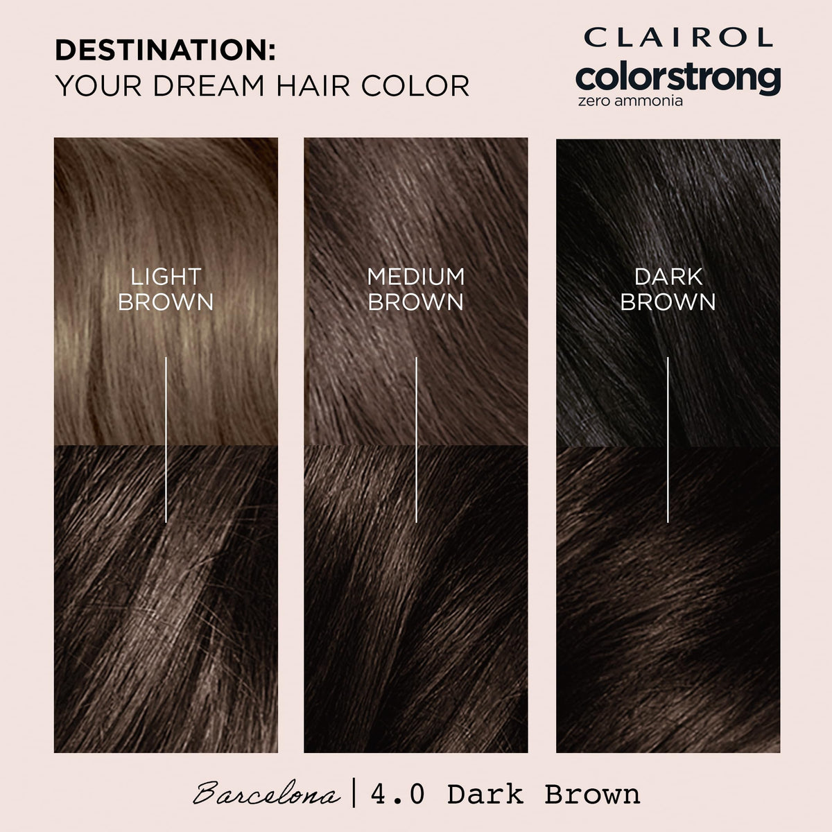 Clairol Colour Strong Permanent Hair Dye - 4.0 Dark Brown
