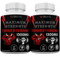 NUTREEYA Turkesterone -1300mg Max Strength Ajuga Turkestanica Extract, Vegan, Gluten Free, (Not Turkesterone Capsules) (Pack of 2 (120 Pills))