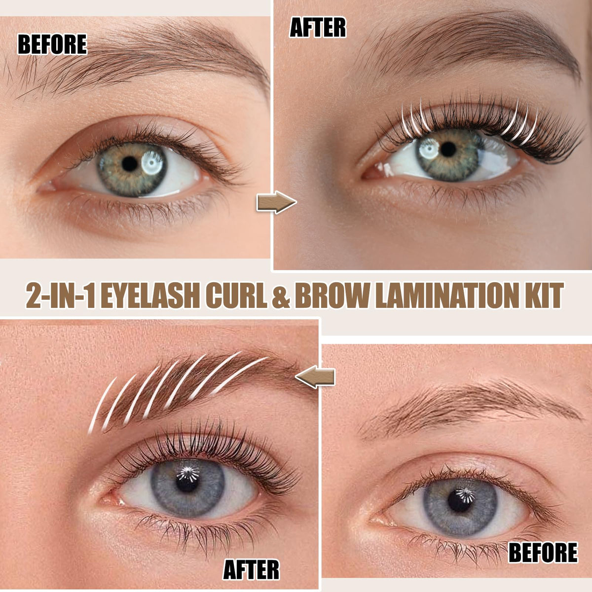 LUCKY CAT 2025 Lash Lift Kit - Professional Eyebrow Lamination Kit Lash Perm Beginner Set with High Adhesion Glue and Long-Lasting Curling, Gentle Formula for Sensitive Eyes