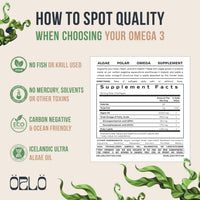 Orlo Omega 3 - Vegan Omega 3 Supplement - Triple Strength Omega3s - Plant Based DHA & EPA Fatty Acids - Algae Omega-3 Oil - Sustainable Krill or Fish Oil Alternative (60 Mini Softgels Kit)