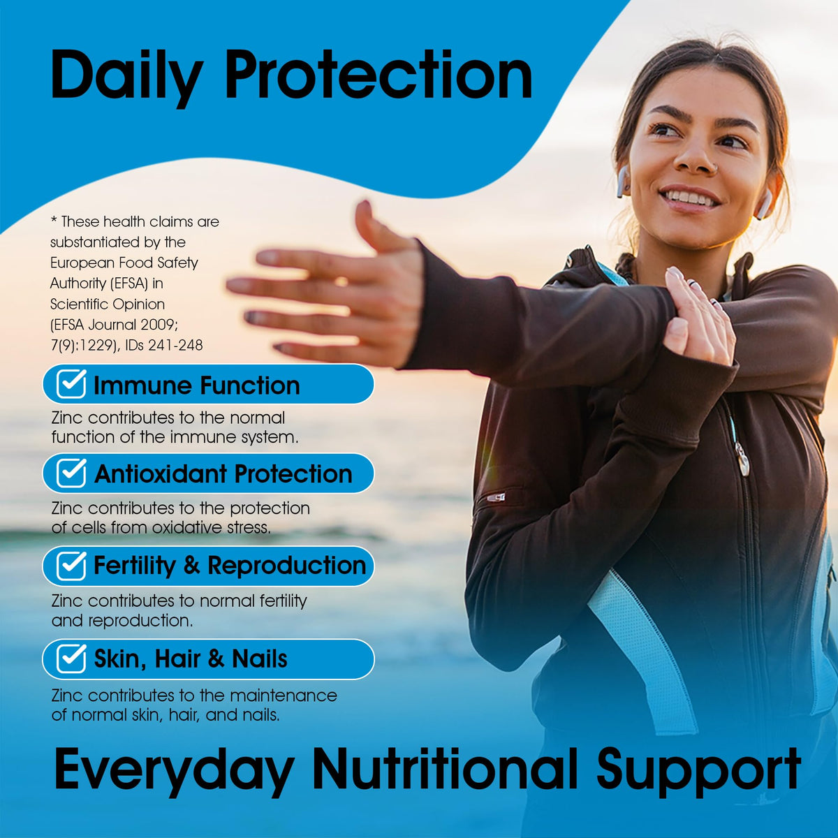 Zinc Tablets 50mg | in Bisglycinate | 400 Vegan Tablets | 6+ Months Supply | High Absorption | Zinc Supplements | for Men and Women | By Clearwave Health