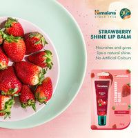 Himalaya Lip Balm Strawberry Gloss Tube Glossy Shine for Delicate Tint 10g, red