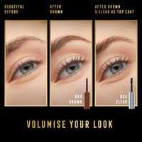 Max Factor 2000 Calorie Volumising Brow Sculpt Gel, Long-Lasting, Plumped & Fuller-Looking Brows, Waterproof, Smudge-Proof, Shapes & Intensifies, 001 Dark Blonde, 4.5ml
