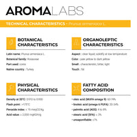 Aroma Labs ORGANIC - APRICOT KERNEL Oil - 50mL - 100% Pure, Natural, Cold Pressed and AB Certified - AROMA LABS (French Brand)