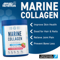 Applied Nutrition Marine Collagen Powder - Hydrolysed Collagen Protein, Healthy Skin, Hair, Nails (Strawberry & Raspberry) (300g - 25 Servings)