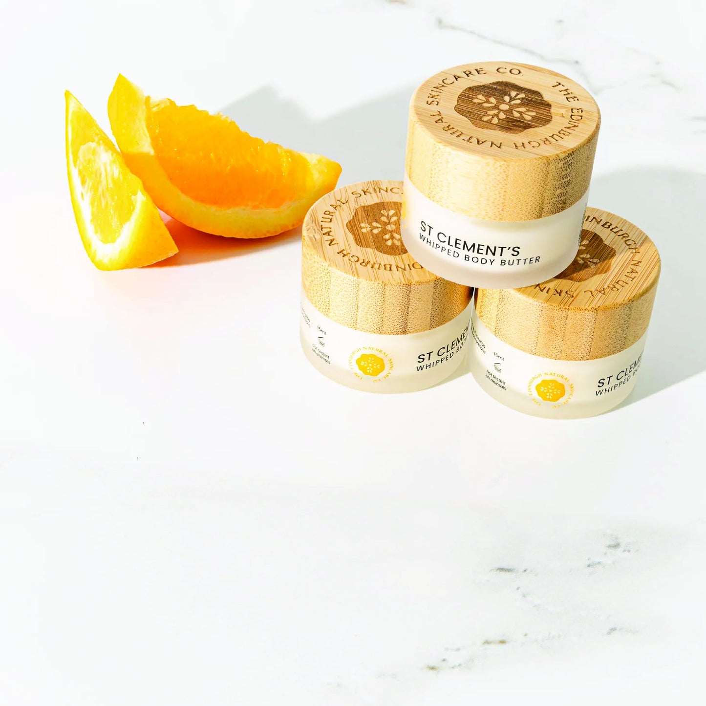 The Edinburgh Natural Skincare Company Ltd. St Clement's Whipped Body Butter | 100% Natural | Intensely Moisturising & Long-Lasting Hydration | Enriched With Shea Butter & Coconut Oil | Edinburgh Natural Skincare | Travel Friendly