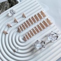 Chrome White French Tip False Nails Almond, SXVME Chrome Press On Nails Medium, Glazed French Tip Fake Nails Press on, Glitter Acrylic Nails Medium, Natural Nude Stick on Nails for Women Daily Wear