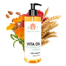 B.O.T cosmetic & wellness Vita Oil Anti-Stretch Marks: Pregnancy Stripes, Body Firming Oil, Tackles Skin Sagging by 87%, Enhances Skin Appearance, Elasticity Booster (Almonds, Vitamins A & E) - 200 ml
