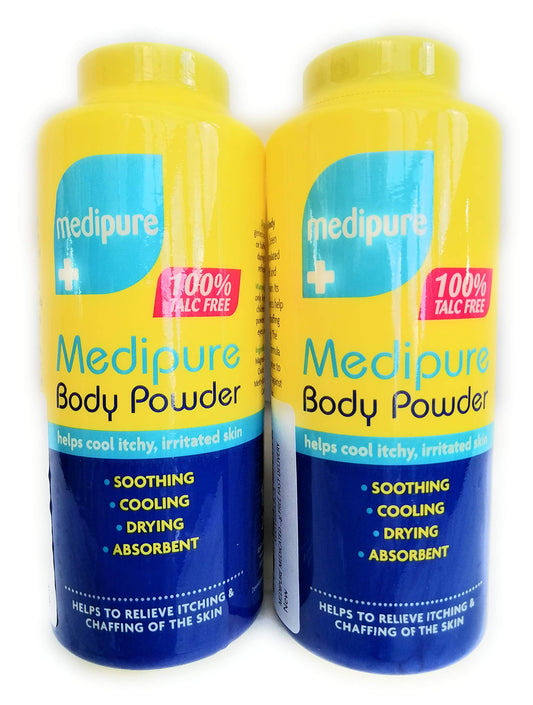 Twin Pack Medipure Medicated Body Powder 100% Talc Free 200g