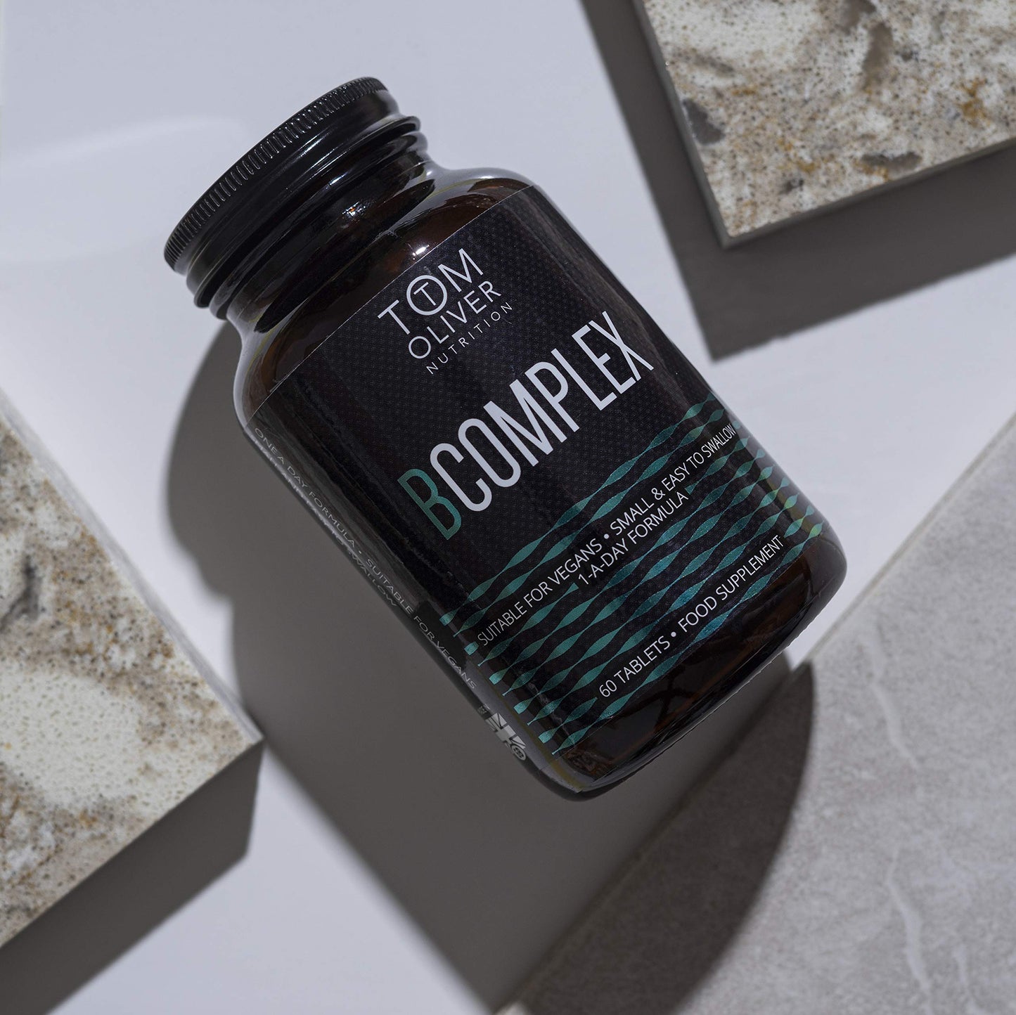 Tom Oliver Nutrition Vitamin B Complex | B Vitamins for Energy, Nervous & Hormone Support | Vitamins B1, B2, B3, B5, B6, B12, C & Biotin | Suitable for Vegetarians and Vegans, 60 count