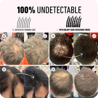 Boldify BOLDIFY Hair Fibres for Thinning Hair (GREY) - 56g Bottle - Undetectable & Natural Hair Filler Instantly Conceals Hair Loss - Hair Powder Thickener, Topper for Fine Hair for Women & Men