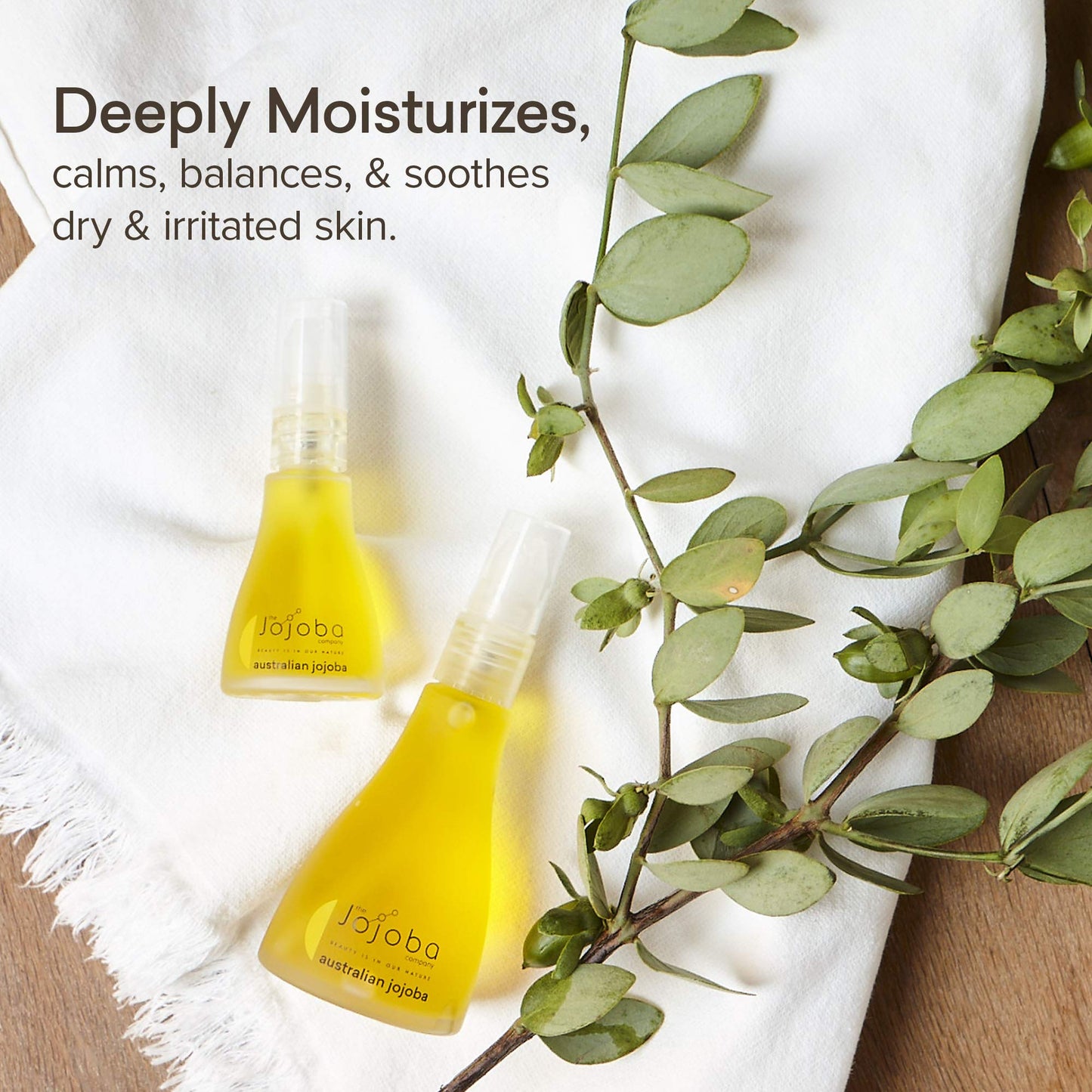 The Jojoba Company Pure Australian Jojoba Oil, Cold Pressed Australian Jojoba with Vitamin A, D, and E, Deeply Moisturising Face Oil, Jojoba Oil for Hair and Body, Gentle For All Skin Types 85ml