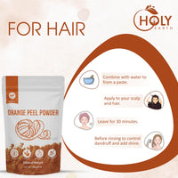 Holy Earth 100% Pure Orange Peel Powder 100g (Citrus sinensis) - Organic Citrus Powder for Skin Brightening, Detoxification, & Culinary Uses | Rich in Vitamin C & Antioxidants | Non-GMO, Vegan, Gluten