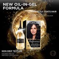 L'Oreal Paris Preference Hair Dye, Long Lasting, Luminous Permanent Hair Colour, 1, Napoli (Packaging may vary)