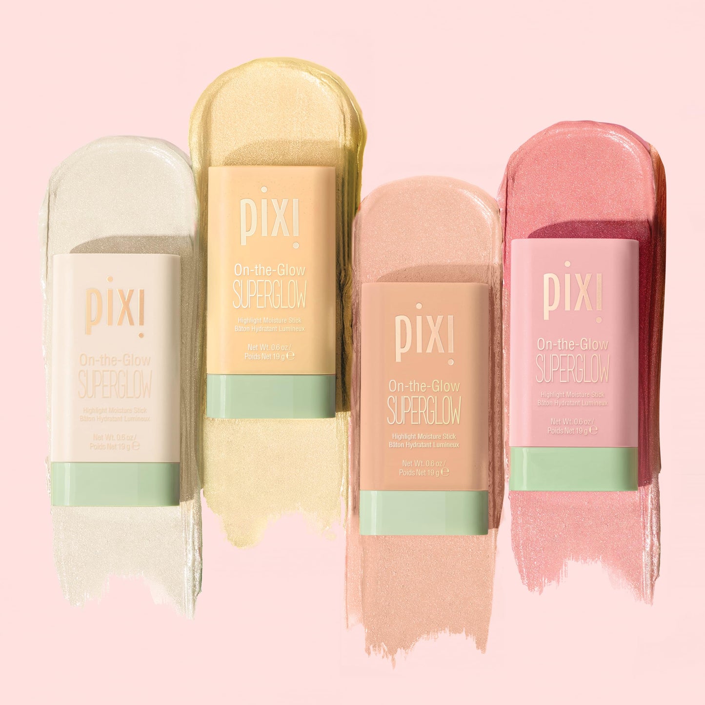 Pixi On-the-Glow SuperGlow | Shade NaturaLustre | Hydrating Highlighter Stick with Ginseng, Aloe Vera & Fruit Extracts | For Cheeks & Brow Bones | 19g / 0.6oz | Paraben-Free Luminous Natural Highlight