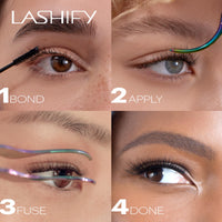 Lashify Bold 14mm Gossamer DIY Eyelash Extensions Refill, Black, Easy False Eyelashes for a Natural Look