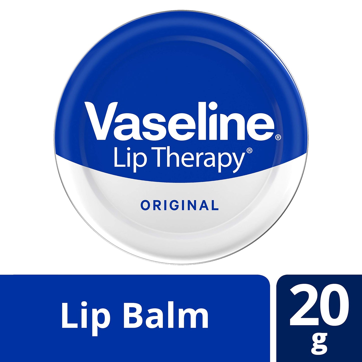 Vaseline Lip Therapy Original Tin, 20 g (Pack of 1)