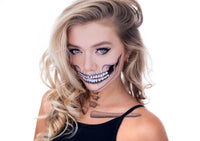 Tattoocrew 4 x Halloween Tattoos Skull Sticker for Face