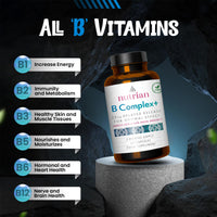 Nutrian Vitamin B Complex High Strength - 60 Capsules - Vegan - Delayed Release - Blend of B Vitamins for Immune Support, Cognitive Function, Healthy Skin & Hair - 2 Months Supply