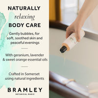 Bramley Products Bramley Lavender Bubble Bath (250ml), Bath Soak with Geranium & Sweet Orange Essential Oils, Vegan Natural Bubbles to Gently Cleanse & Soften
