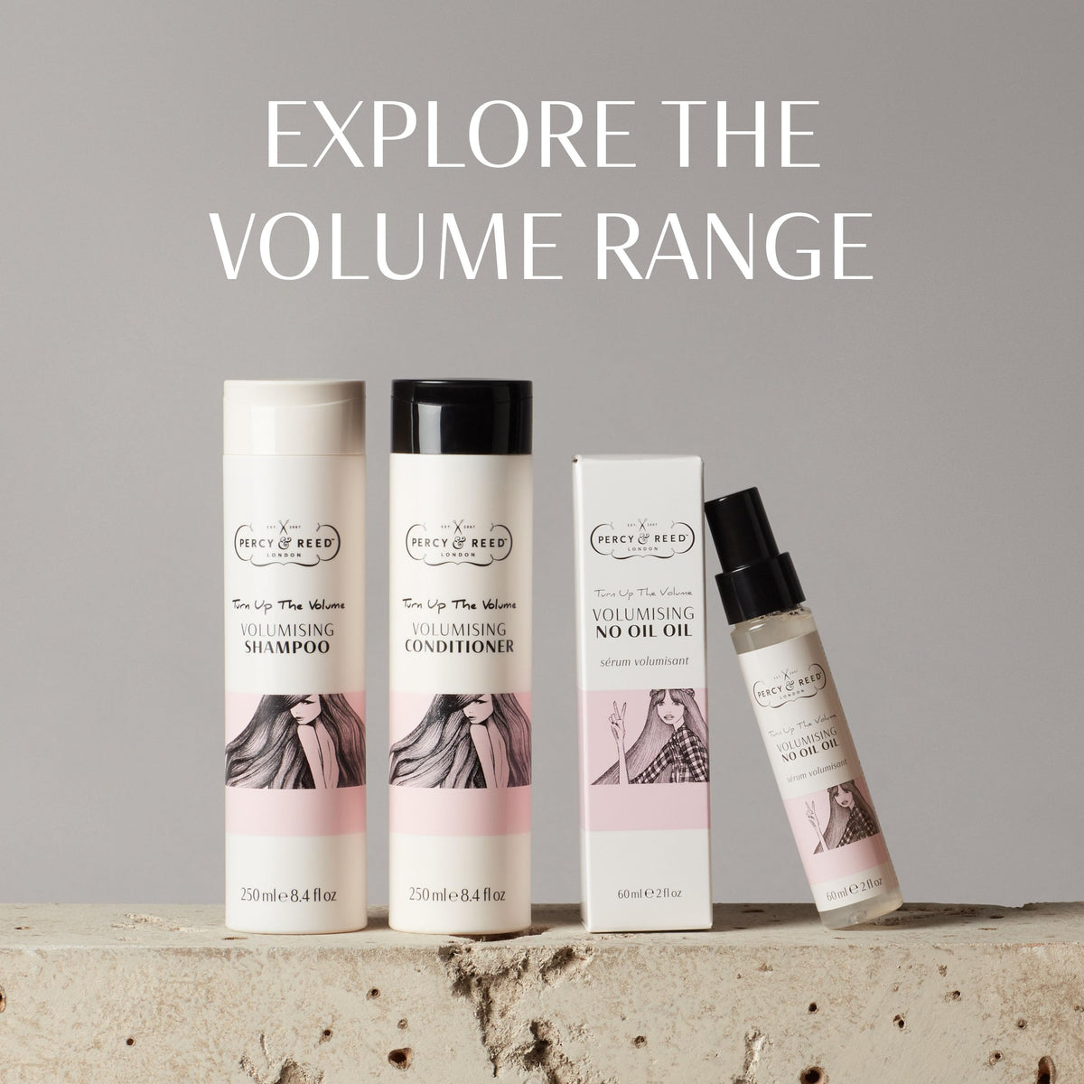 Percy & Reed Volumising Shampoo 50ml, Hair Thickening Shampoo for Fine Hair, Weightless Cleanse, Helps Strengthen, Heat Humidity Pollution Protection, Turn Up The Volume Collection