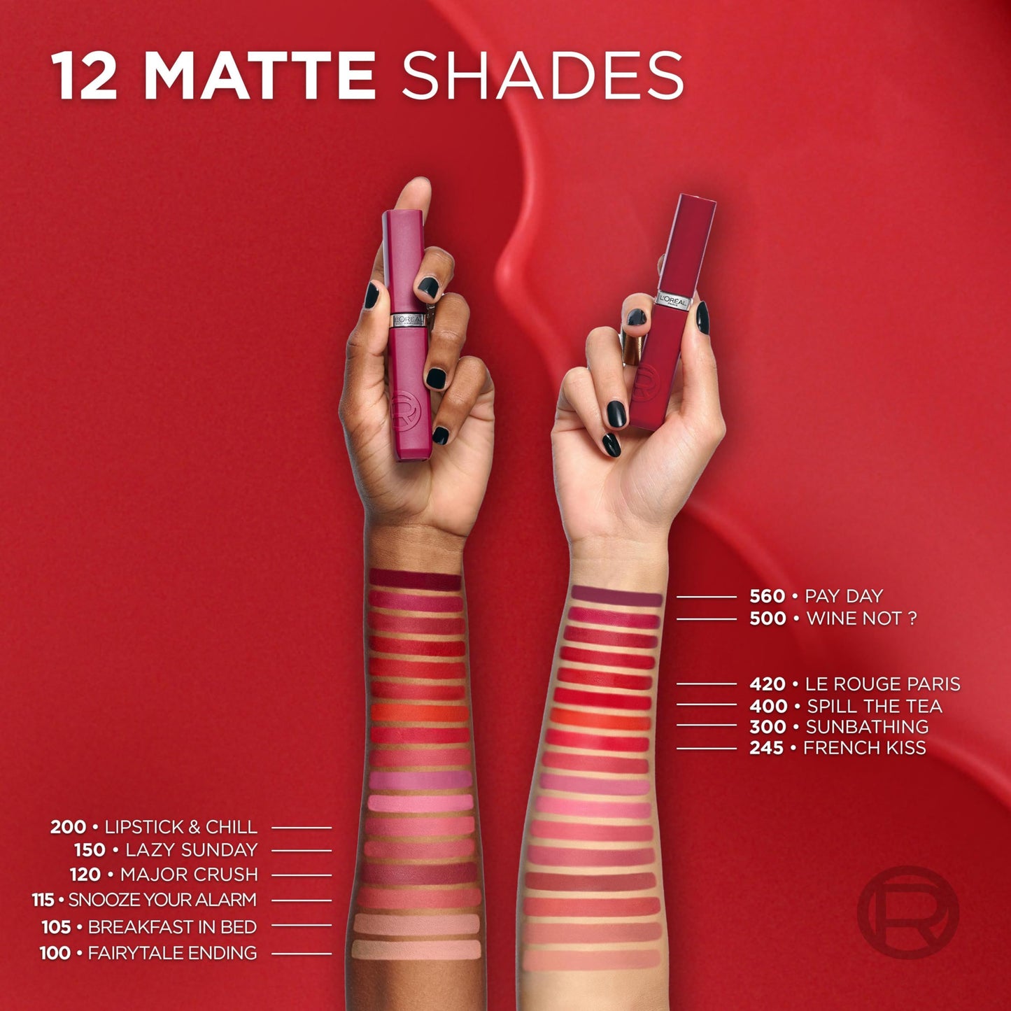 essie L'Oréal Paris Liquid Lipstick, Intense Colour, Longwear Matte Formula with Hyaluronic Acid, Transfer- and Smudge-Resistant, Infallible Matte Resistance, Shade: 245 French Kiss
