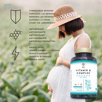 Vitamin B Complex High Strength. Vitamin B12, B9 (folic Acid), B7 (Biotin), B6, B5, B3, B2, B1,Inositol. Improves Mental Performance and Reduces Fatigue. 150 Capsules. Vegan. CE. N2 Natural Nutrition