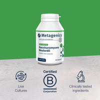 Metagenics - Saccharomyces Boulardii 3 Billion - Travel Gut Support Supplement - No Refrigeration Required - 90 Capsules
