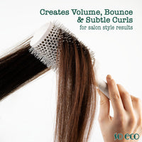 So Eco Medium 43mm Thermo Ceramic Round Brush - Hair Styling, Volumising & Curling Brush for Medium Length Hair. Sustainable Bioplastic Handle & Pins Made from Recycled Plastics