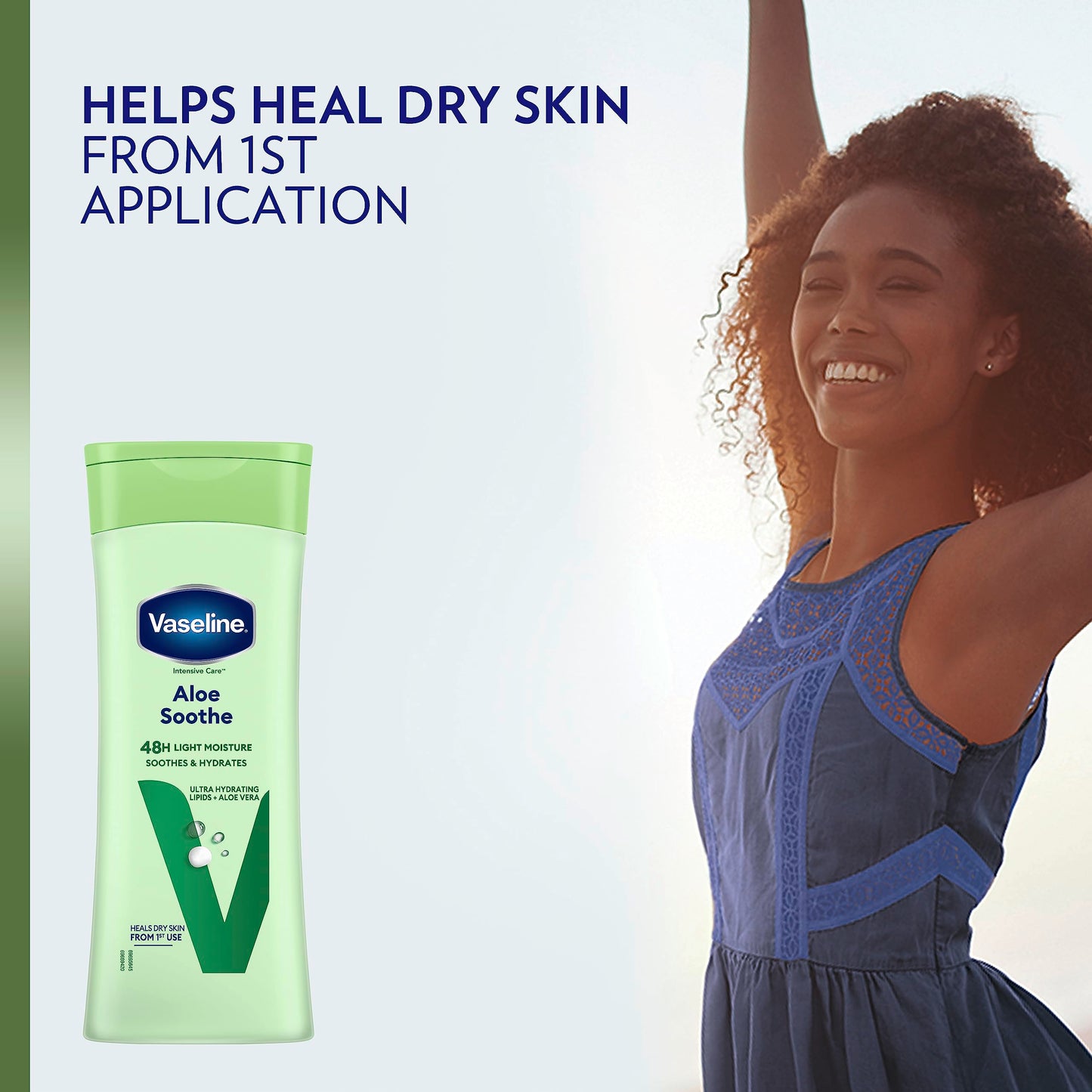 Vaseline Intensive Care Aloe Soothe Body Lotion heals and refreshes skin for dry skin 400 ml