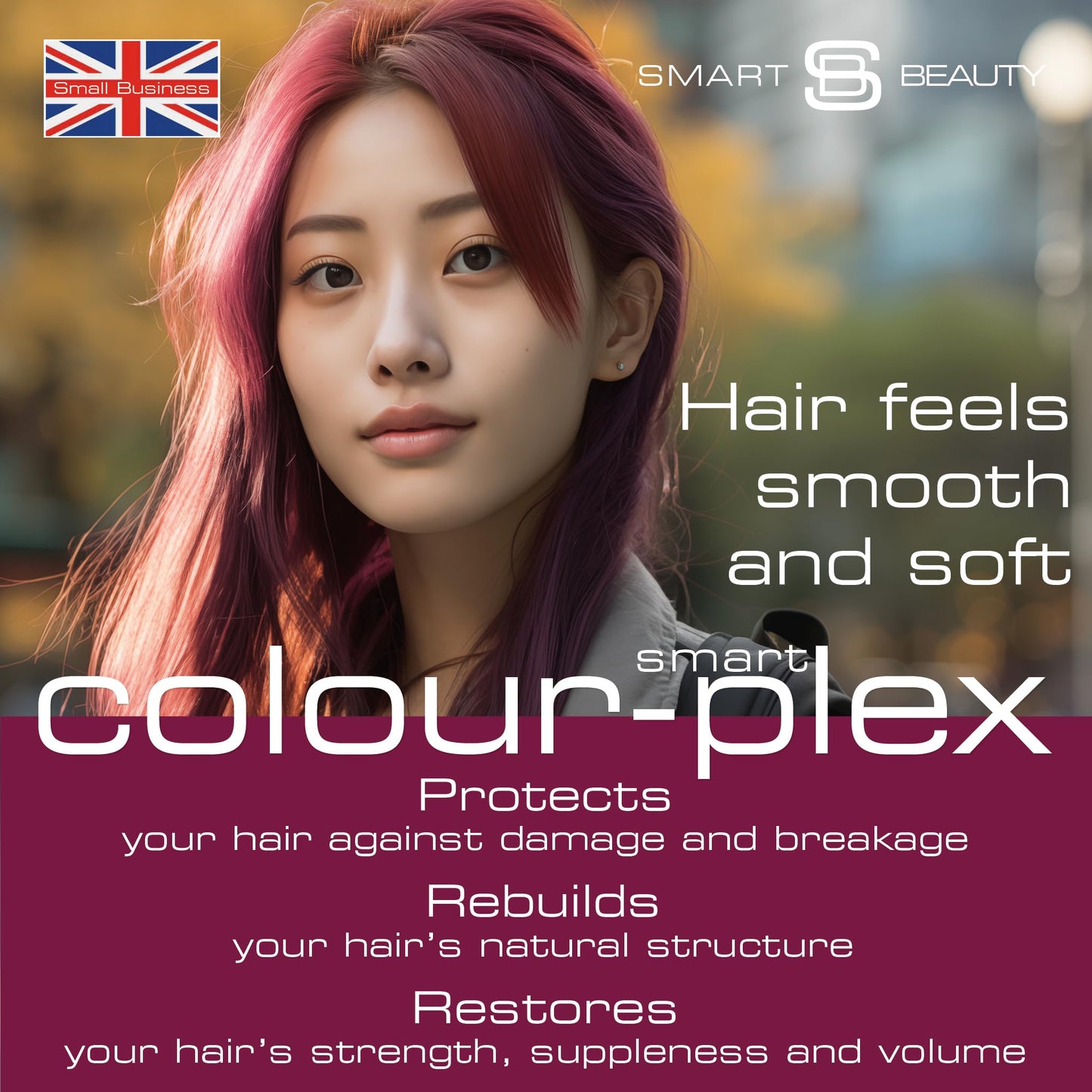Rich Plum Hair Dye Permanent with Anti-Breakage Plex Hair Care, Vegan Hair Dye & Cruelty-Free, PPD Free Hair dye, 100% Grey Coverage, Warm Plum Hair Colour, by Smart Beauty (pack of 3)